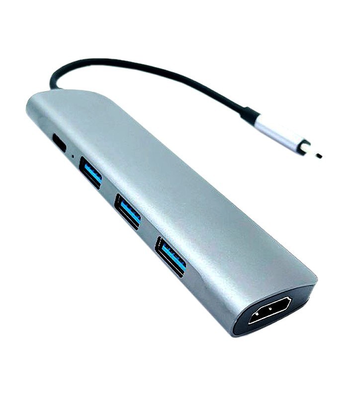 هاب 5 پورت Type C به 3.0 USB با پورت HDMI با قابلیت PD کی نت K-MFCMS105 در فروشگاه جانبی رایان