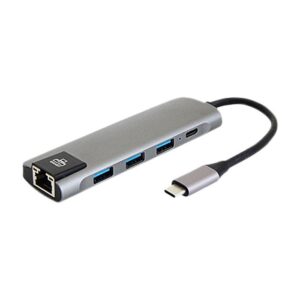 هاب 5 پورت Type C به 3.0 USB با پورت LAN با قابلیت PD کی نت K-MFCMS205