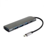 هاب 5 پورت Type C به 3.0 USB با پورت LAN با قابلیت PD کی نت K-MFCMS305