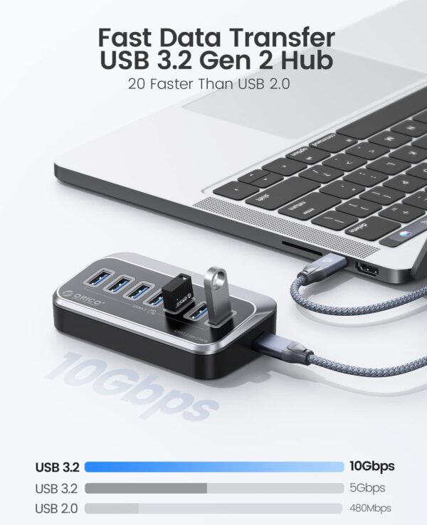 هاب ۷ پورت USB3.2 مدل ORICO M37A-G2