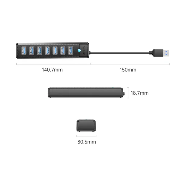 هاب ۷ پورت USB3.0 مدل ORICO PW7U-U3